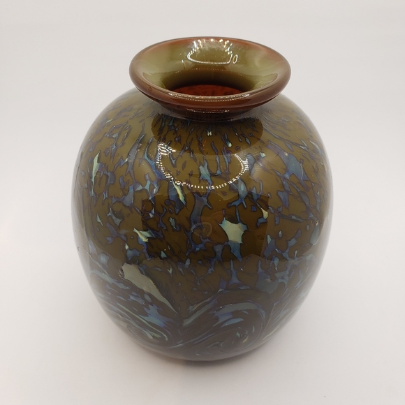Art Glass Handcrafted Artisan Blown Vase - Picture 2 of 7